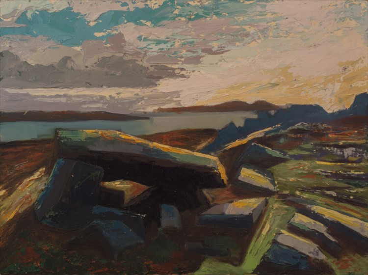 painting of pembrokeshire coastline