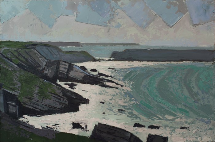 painting of welsh coastline