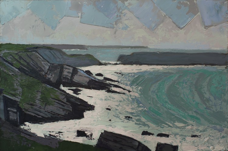 painting of welsh coastline