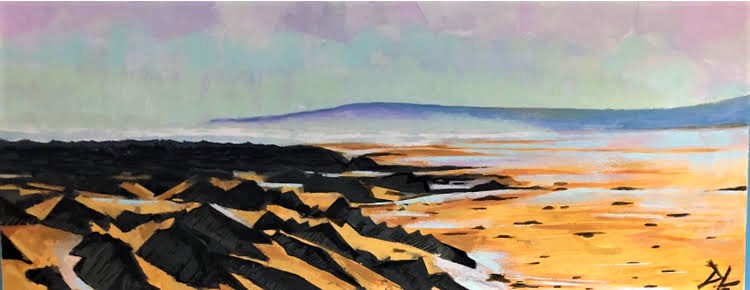 oil painting of freshwater West
